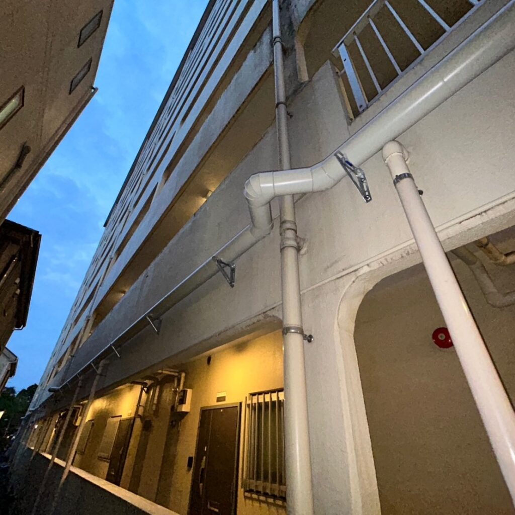 給水方式変更後配管